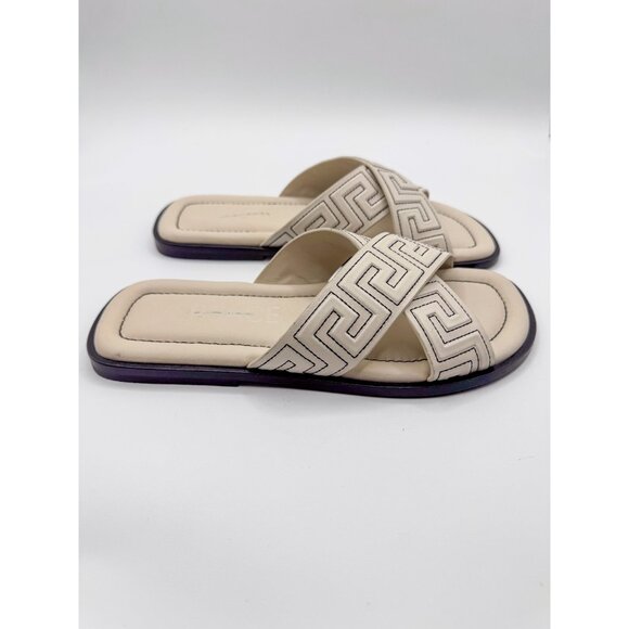 Versace Off White Motif Sandals Size 41 - Picture 6 of 16